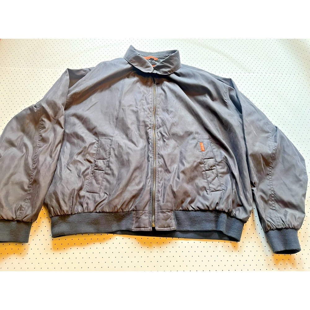 Misty Harbor Gray Bomber Jacket Men's 2XL Lightweight Full Zip Casual
